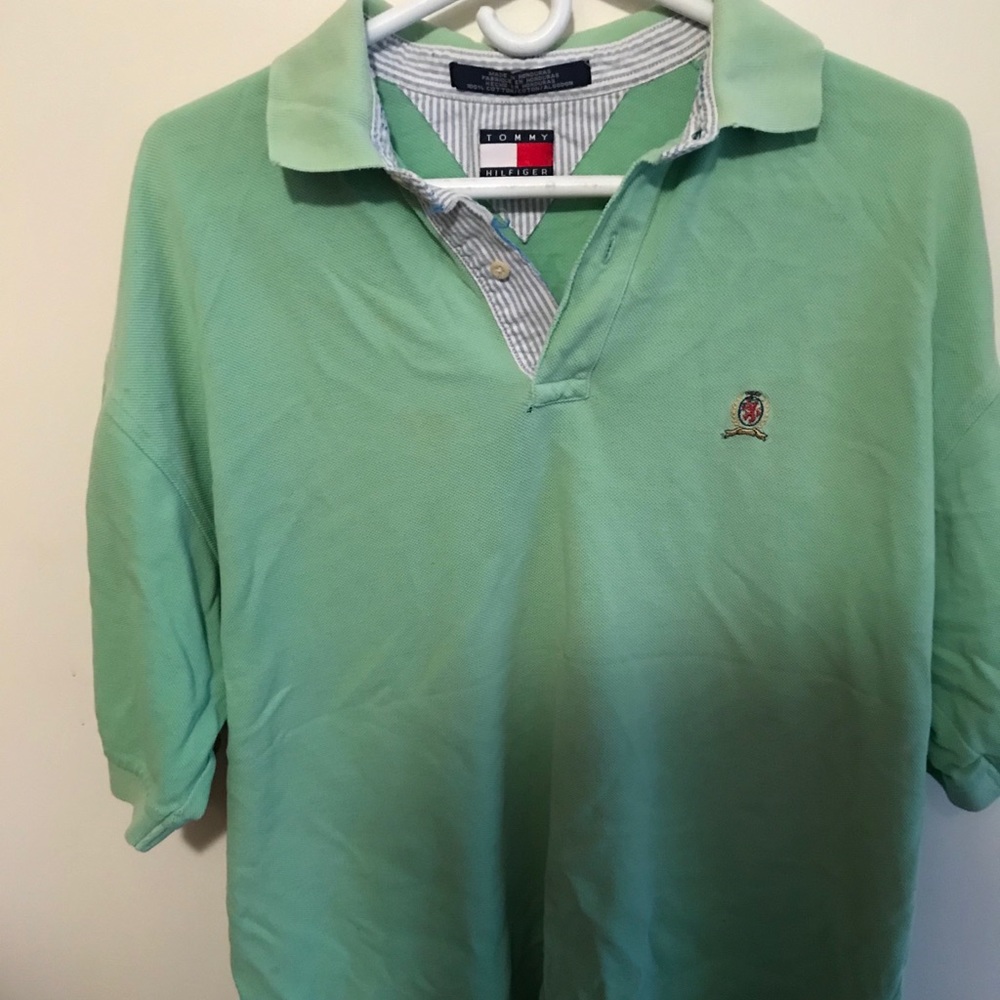 Mens Tommy hilfiger polo mint green